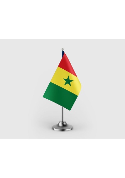 Senegal Devleti Tekli Saten Masa Bayrağı Seti Diğer