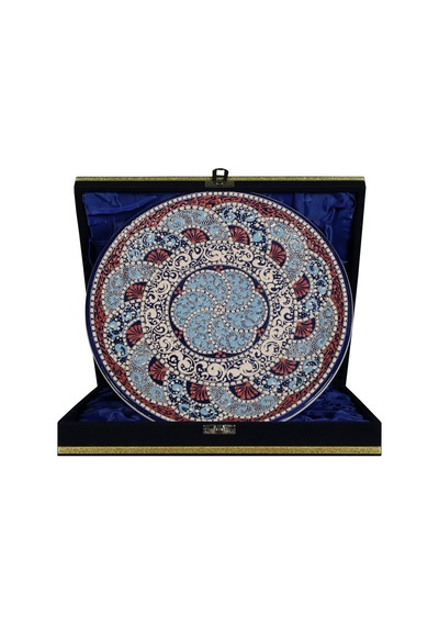 E38 El İşçiliği Çini Tabak 25 Cm - 6674