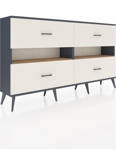 Arges Konsol 2 Raflı 4 Çekmeceli 176x30x99 Antrasit-çam/aytaşı Atlas Çam/aytası - Antrasıt Arges Konsol 2 Raflı 4 Çekmeceli 176x30x99 Antrasit-çam/aytaşı Atlas Çam/aytası - Antrasıt