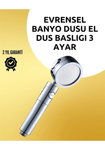 Hubrendy Tekno Masaj Ve Yağmur Modlu Çok İşlevli Paslanmaz Çelik Duş Başlığı Diğer