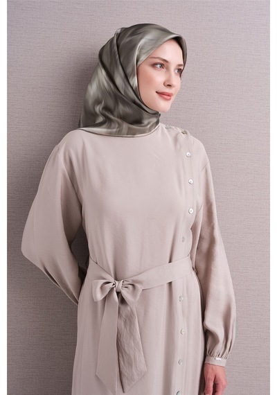 Armine Sura İpek Eşarp 2026-2027 - Sonbahar Kış-asm9605 Vizon