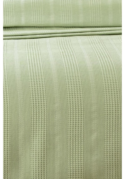 Tek Kişilik Dantelli Waffle Pike-160x230 Cm-petek Pike Fıstık Yeşili
