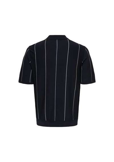 Only & Sons Erkek Yarım Fermuarlı Kısa Kollu Lacivert Kazak - 22037067 Lacivert