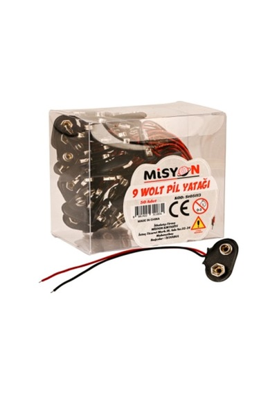 Misyon Pil Yatağı 9 Volt 50 Li Msy-0983 Çok Renkli