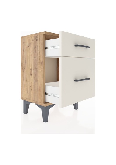 Arges Komodin 2 Çekmeceli 44x30x64 Çam-aytaşı Çam
