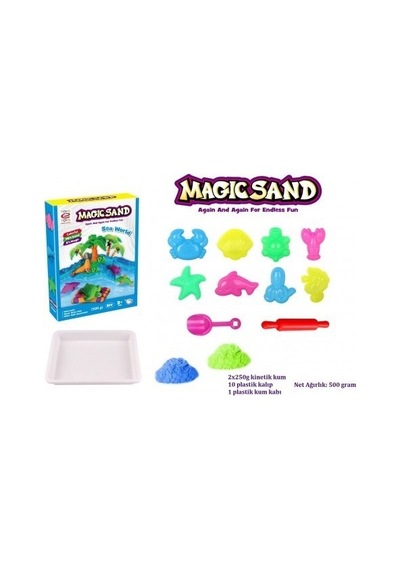 Oyuncak Kinetik Kum Magic Sand Deniz Dünyası 2 Renk 500 Gram