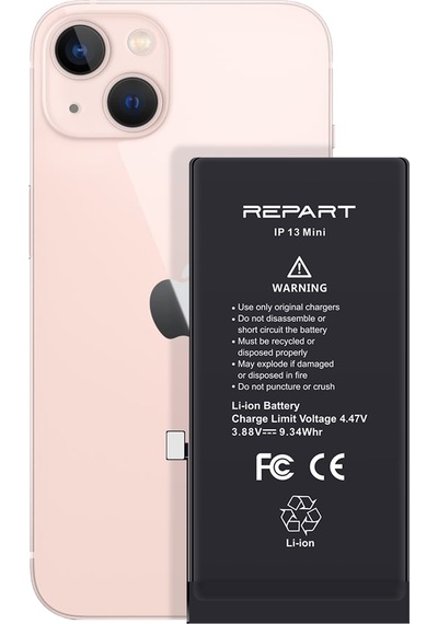 İphone 13 Mini Uyumlu Güçlendirilmiş Yüksek Kapasite Batarya - 2450 Mah
