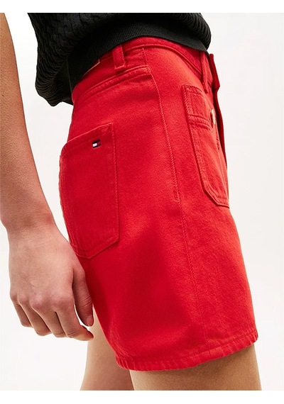 Tommy Hilfiger Dnm Clr Mını Short Hw Kadın Turuncu - Ww0ww49579