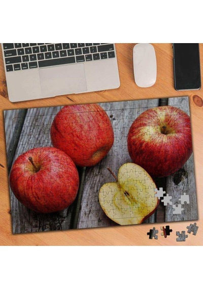 Üç Tam Bir Yarım Elma 240 Parça Puzzle Yapboz-3580560