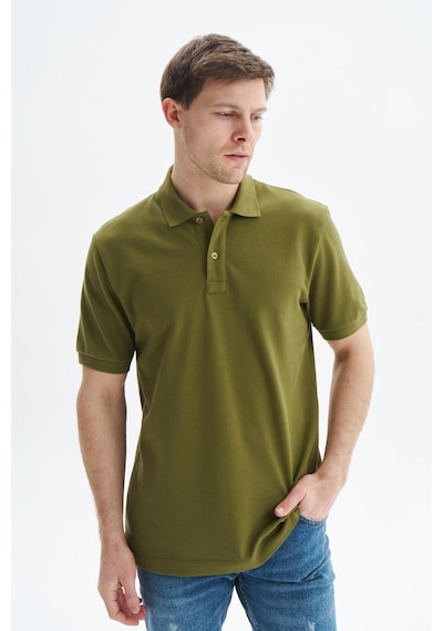 AR-MA Arma Erkek Regular Fit Basic % 100 Pamuk Pike Polo Yaka Tişört Y29374354502 Yeşil