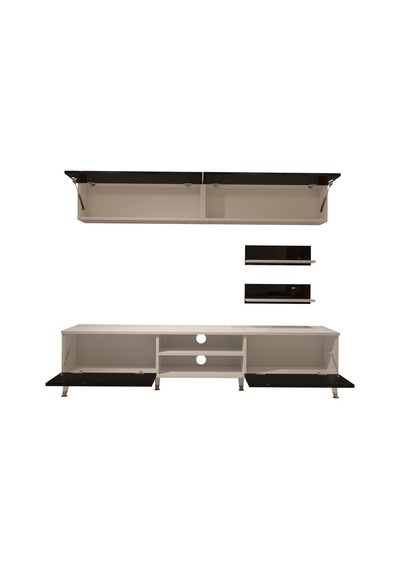 Decoraktiv Eko 5 Mdf Dvd Gold Tv Ünitesi Tv Sehpası Beyaz - Siyah