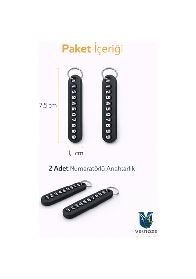 2 Adet Numaratörlü Anahtarlık Çanta Ve Evcil Hayvan İçin Çok Amaçlı İletişim Anahtarlığı