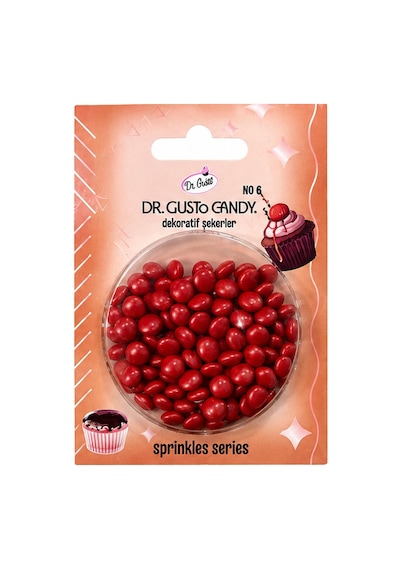 Dr. Gusto Kırmızı Bonbon Draje Pasta Süsleme Şekeri