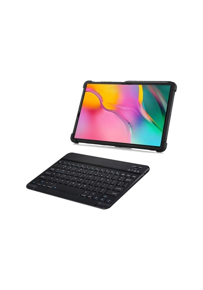 Samsung Uyumlu Tab A 8.0 T295 2in1 Standlı Silikon Kılıf+Klavye AL8108