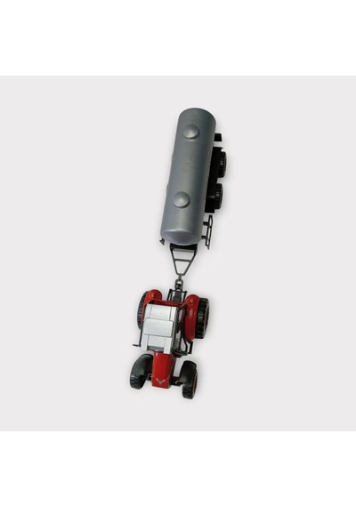 Çek Bırak Römorklu Traktör 25cm - Kırmızı Su Tankı Kırmızı