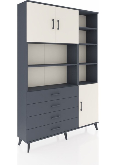 Arges Dolap 9 Raflı 4 Çekmeceli 3 Kapaklı 132x30x195 Antrasit-aytaşı/antrasit Aytası/antrasıt Arges Dolap 9 Raflı 4 Çekmeceli 3 Kapaklı 132x30x195 Antrasit-aytaşı/antrasit Aytası/antrasıt