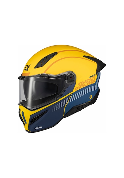 Axxis Ghostfighter Sv Bitone C13 Yellow Motosiklet Çene Açılır Kask Sarı Siyah