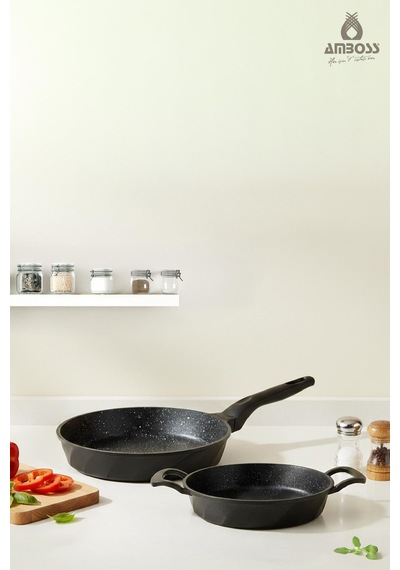 Valencia 2 Parça Döküm 26 Cm Tava 20 Cm Sahan Seti Siyah