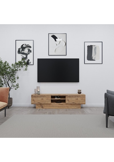 Liva Tv Sehpası Bazalı 160 Cm - Atlantik Çam Atlantik Çam