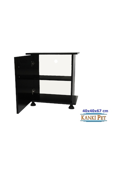 Kanki Pet 40 CM Mdf Akvaryum Sehpa Siyah 40 x 40 x 67 CM