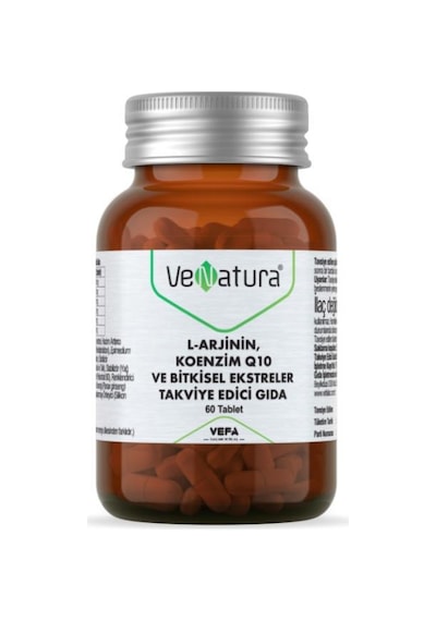 Venatura L-Arjinin Koenzim Q10 Ve Bitkisel Ekstreler 60 Tablet