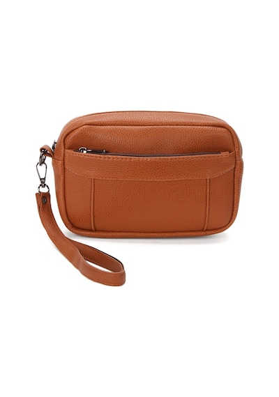 Newish Polo Erkek El Askılı Portföy Clutch El Çantası New256 - Taba