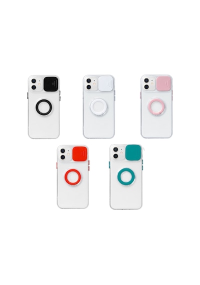 Apple Uyumlu iPhone 11 6.1Inç Sürgülü Kamera Korumali Yüzük Standli Kilif 554350353