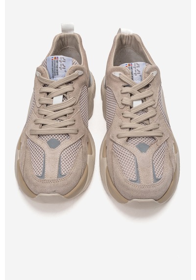 Marcomen Erkek Kalın Tabanlı Sneaker Ayakkabı Gerçek Deri Mc 23291/2 Bej