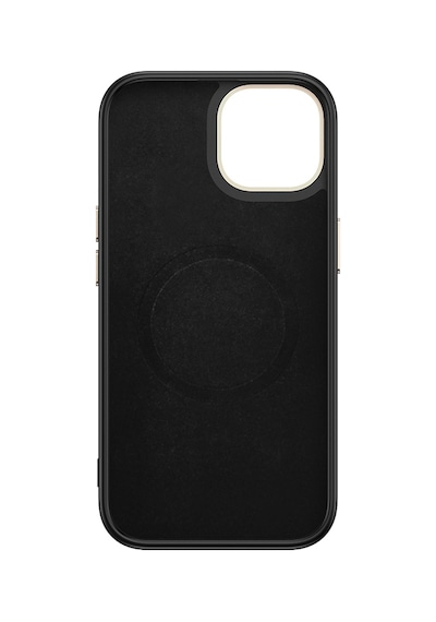Apple Uyumlu iPhone 15 Kılıf M-safe Şarj Özellikli Karbon Fiber Görünümlü Tchs Antina Kapak - Siyah Siyah