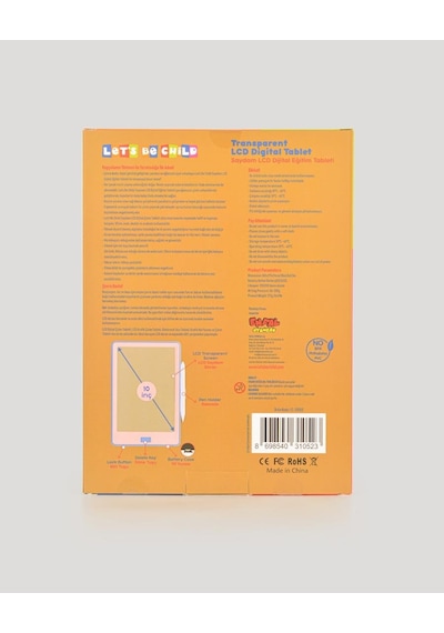 10 İnch Şeffaf Lcd Dijital 4 Adet Çizim Kartlı Tablet-mavi Mavi