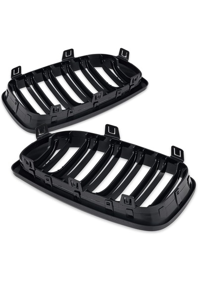 Bmw 1 Serisi E87 Lci 07-11 Uyumlu Pianoblack Çift Çıta Panjur Takımı