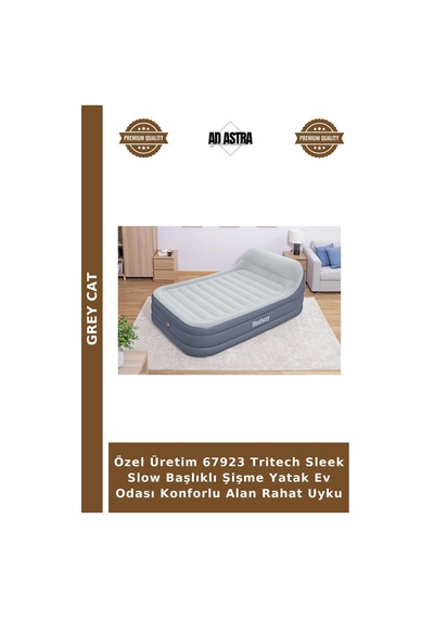 Özel Üretim 67923 Tritech Sleek Slow Başlıklı Şişme Yatak Ev Odası Konforlu Alan Rahat Uyku Diğer