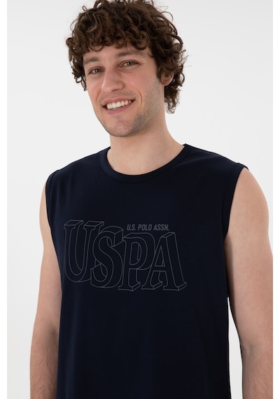 U.S. Polo Assn. Erkek Bisiklet Yaka Lacivert Pijama Takımı 50309807-VR033