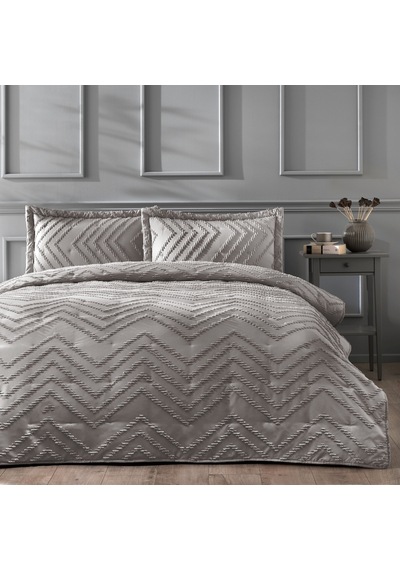 Linens Borneo Çift Kişilik Yatak Örtüsü Seti Vizon