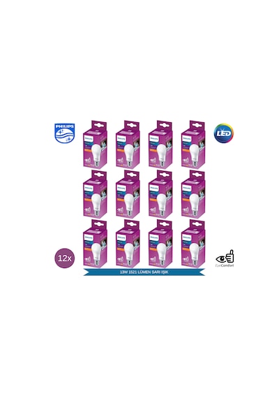 Philips Mycare Led Lamba 13w - 100w 2700k Sarı Işık 1521 Lümen 12 Adet