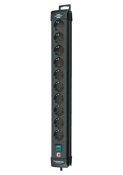 Brennenstuhl Premium Line 10'lu Priz 3 Metre Siyah