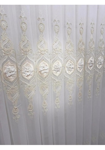 Cansel Gold 1/2,5 Pileli Tül Perde, 100 X 250 Çok Renkli