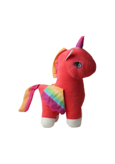 İthal Kumaş Gökkuşağı Kanatlı Unicorn Pegasus At Figür Peluş Oyuncak Uyku & Oyun Arkadaşı Büyük Boy 001