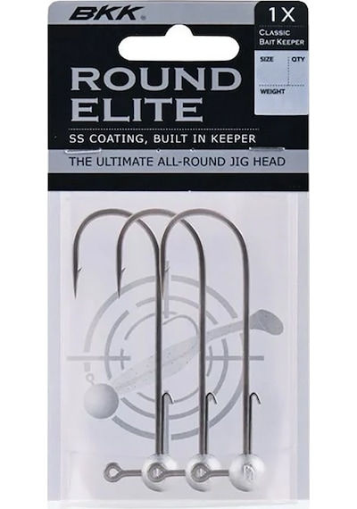Bkk Round Elite-classic Bait Keeper 3 Adet Jig Head 1/0 No / 10 Gr