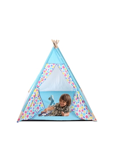 Abbie Ahşap Çocuk Oyun Çadırı Rainbow -turkuaz