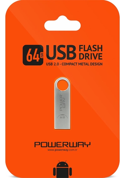 Powerway 64 Gb Metal Usb 2.0 Flash Bellek