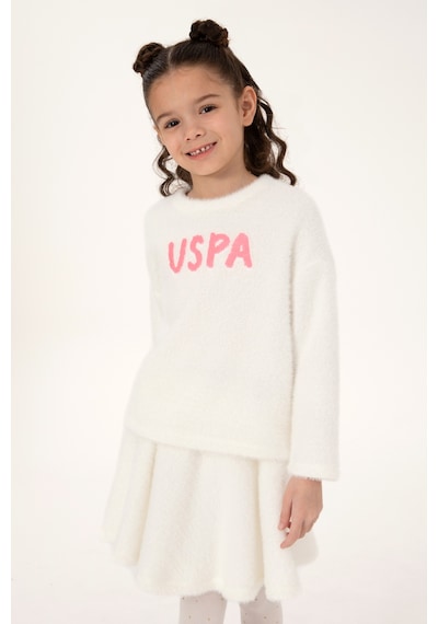 U.s. Polo Assn. Kız Çocuk Sweatshirt 50317981-vr256 İnci