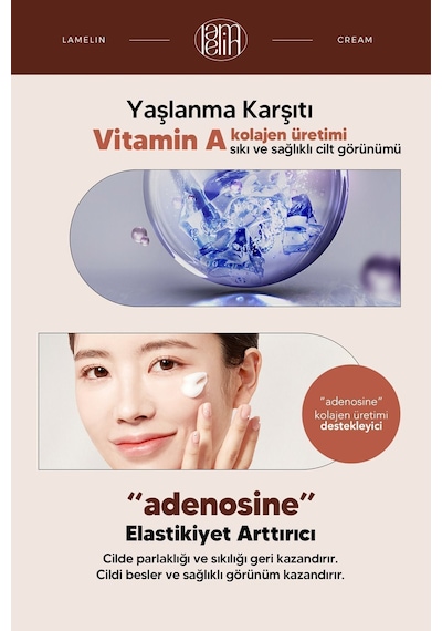 Lamelin Retinol İçeren Leke ve   Yüz Bakım Kremi Lamelin Retinol Pure Cream 50 ML