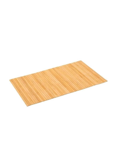 Kaydırmaz Tabanlı Bambu Banyo Paspası 70x45 Cm Doğal Ahşap Bambu Mat, Suya Dayanıklı, Kaymaz Natural