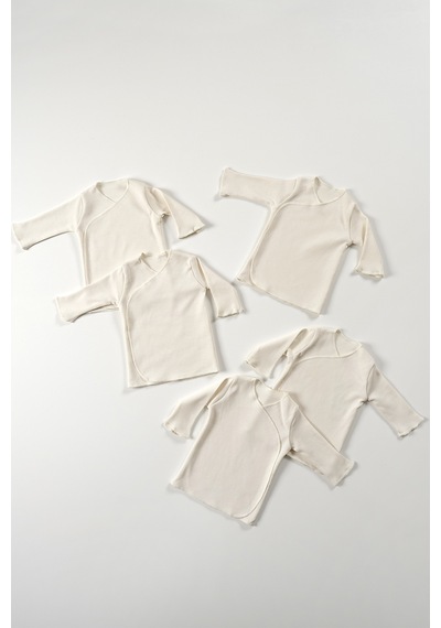 Tinylamb Krem Renk Bebek Kruvaze Set - 5 Parça Krem