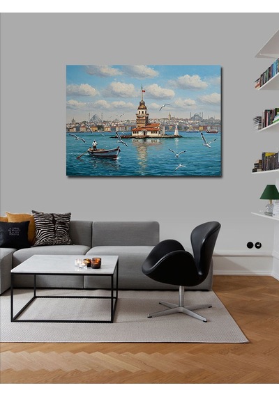 Kanvas Tablo Kız Kulesi Ve Deniz