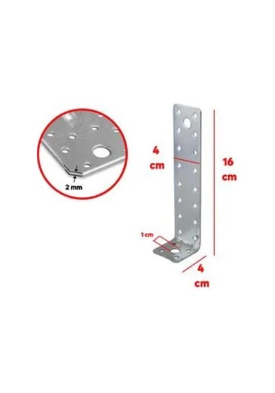 Metal Gönye Köşe Bağlantısı 40x40x160 2mm