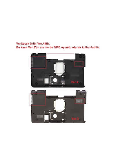 Toshiba Satellite L850d-12u Alt Kasa Siyah V4-v3