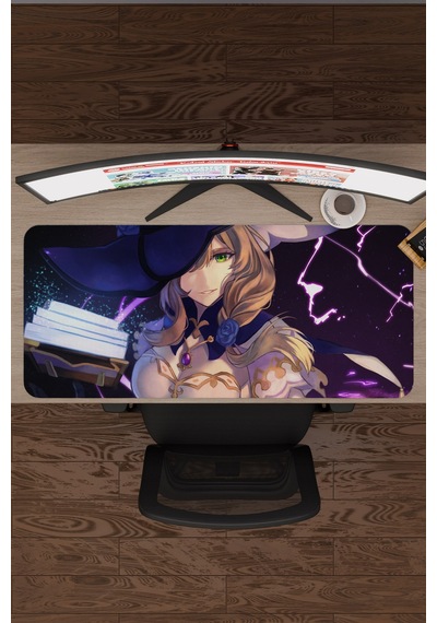 Lisa Genshin Impact Anime Oyuncu V4 - 90x40 Xxl Gaming Mouse Pad Fare Altlığı