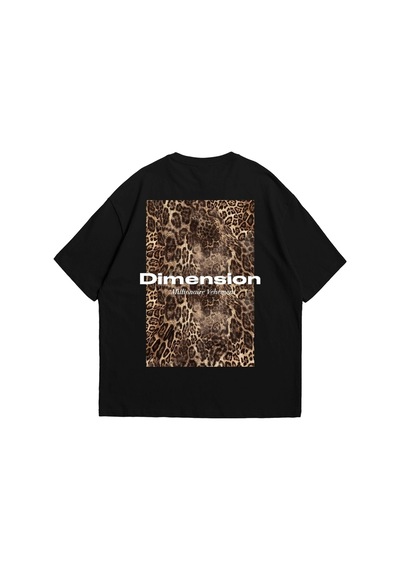 Startmore Dimension Baskılı Leopar Desenli 24/1 Oversize Unisex Beyaz Siyah